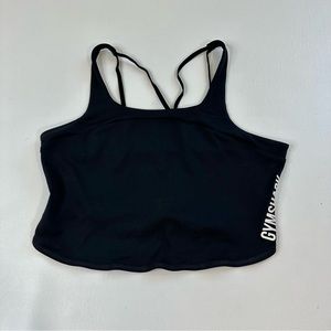 Gymshark cropped black athletic top